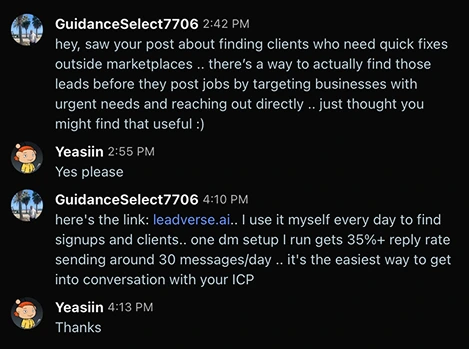 Customer DM 15